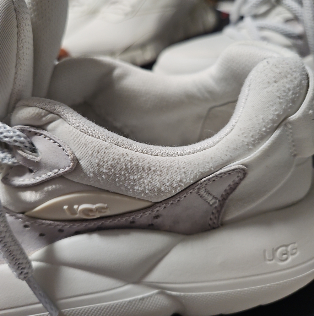 UGG LA Cloud Lace Sneakers Women's Lightweight Platform Shoes White Grey Sz 7 - Picture 13 of 17